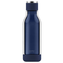 Load image into Gallery viewer, Asobu Inner Peace Glass &amp; Tritan Encased Travel Bottle - BLUE
